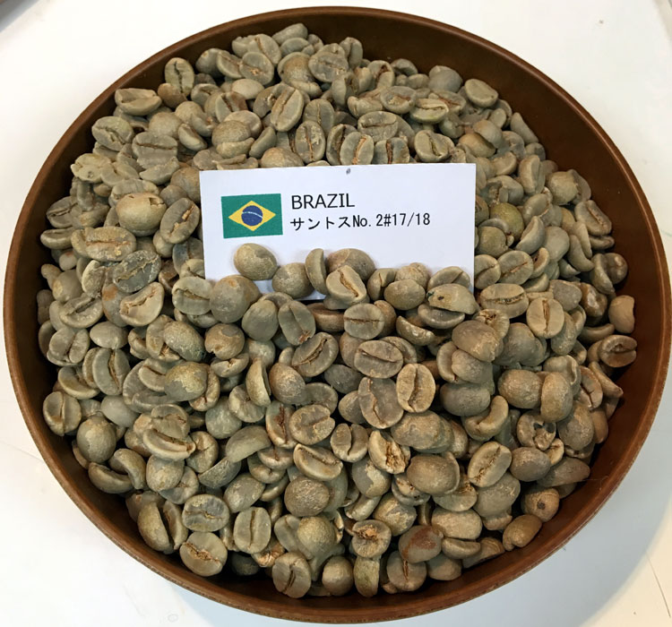 コーヒー生豆 １ｋｇ ブラジルサントスｎｏ ２ １７ １８ 珈琲市場 生豆専門店